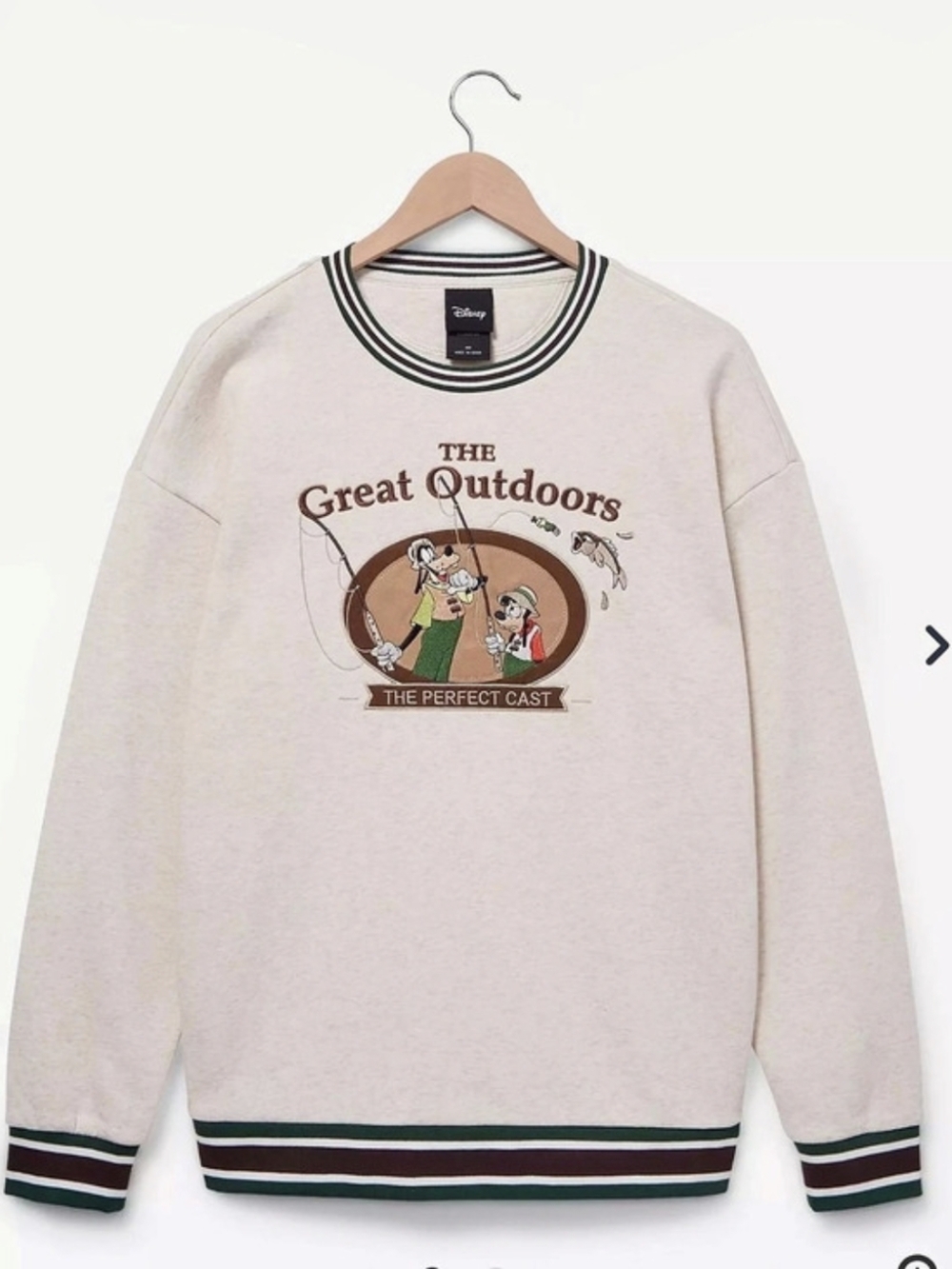 Disney Googy Movie The Great Outdoors Graphic Color Block Sweatshirt NWOT XS